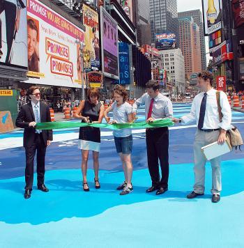 Times Square’s ‘Great White Way’ Turns Blue
