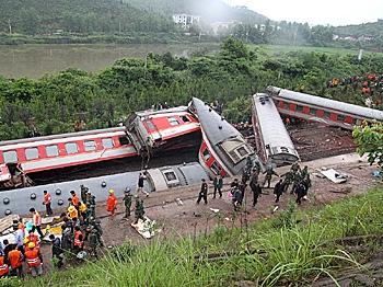 Train Derailment in China, 19 Known Dead