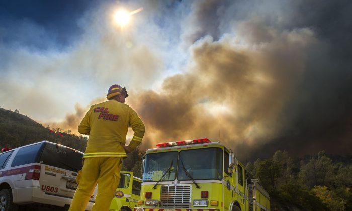 Crews Report Some Progress Against Huge California Wildfire