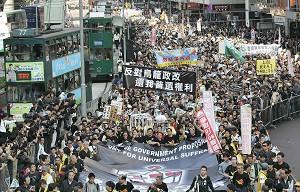 Hong Kong Protest Blacked Out by China Media