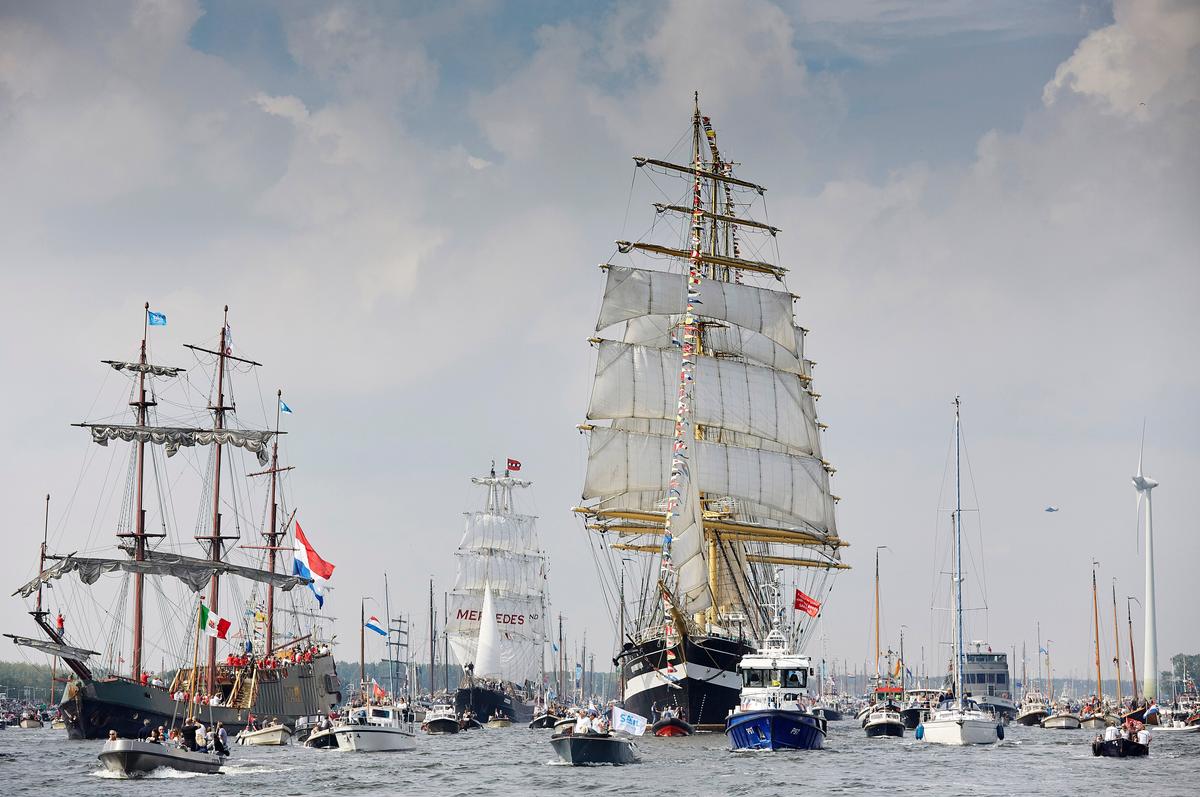 Tall Ships Arrive in Amsterdam for Sail Maritime Festival