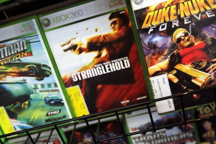 Video game boxes are seen at a video game store in Miami on June 27, 2011. (Joe Raedle/Getty Images)