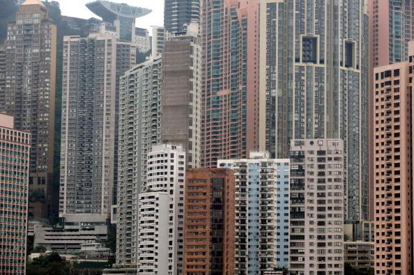 Residential luxury apartments on the island of Hong Kong. (Mike Clarke/AFP/Getty Images)