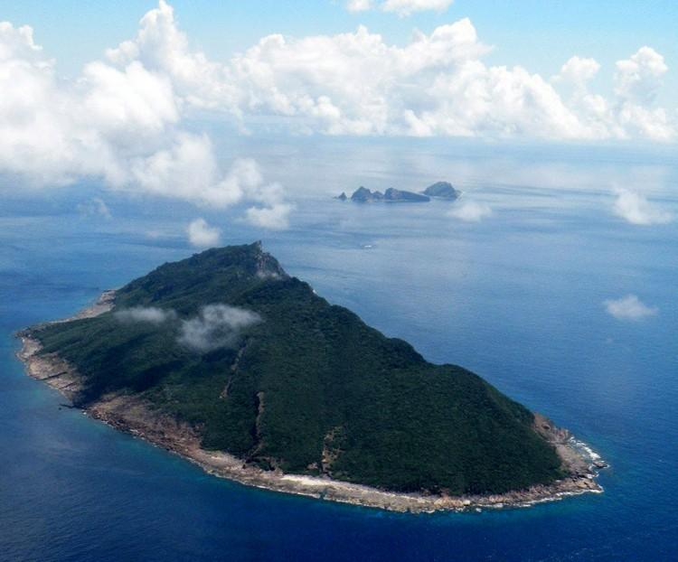 This aerial shot taken on Sept. 15, 2010 shows the disputed islands known as Senkaku in Japan and Diaoyu in China in the East China Sea. (Jiji Press/AFP/GettyImages)