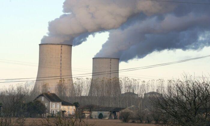 The two reactors' cooling towers are in action at the Golfech nuclear power plant in southwestern France on Nov. 27, 2012. (Eric Cabanis/AFP/Getty Images)