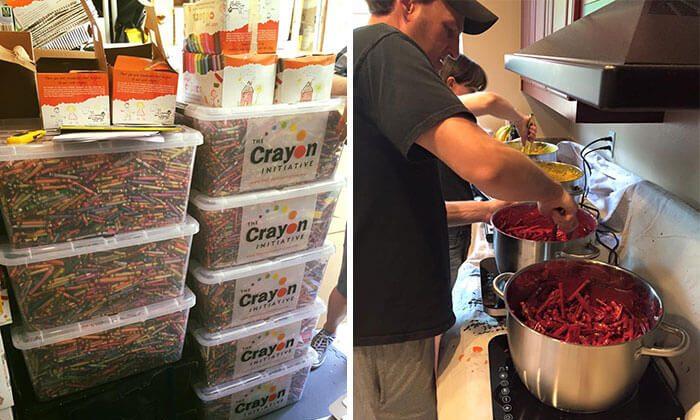 Man Comes Up With Way to Reuse Old Crayons