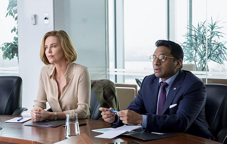 Charlize Theron and Ravi Patel in the hilarious comedy "Long Shot." (Netflix)