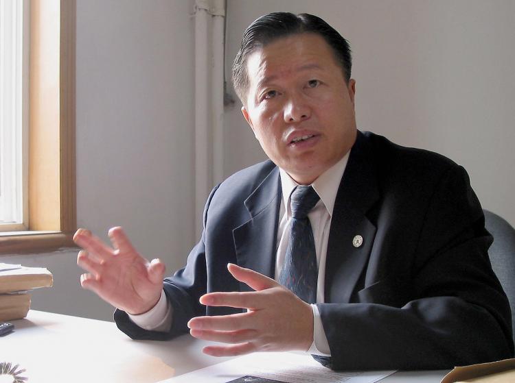 Gao Zhisheng during an interview at his office in Beijing in this file photo. (Verna Yu/AFP/Getty Images)