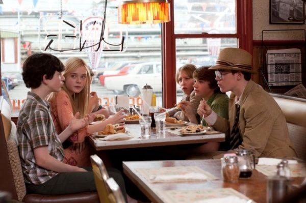 (L<strong>–</strong>R) Zach Mills, Elle Fanning, Riley Griffiths, Ryan Lee, Joel Courtney, and Gabriel Basso in "Super 8." (Francois Duhamel/Paramount Pictures)