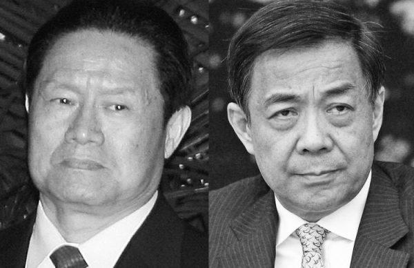 Zhou Yongkang (L), Secretary of the Chinese Communist Party's Central Political and Legislative Committee, in 2007 and Bo Xilai in March 2011. (Left to Right: Teh Eng Koon/AFP/Getty Images, Feng Li/Getty Images)