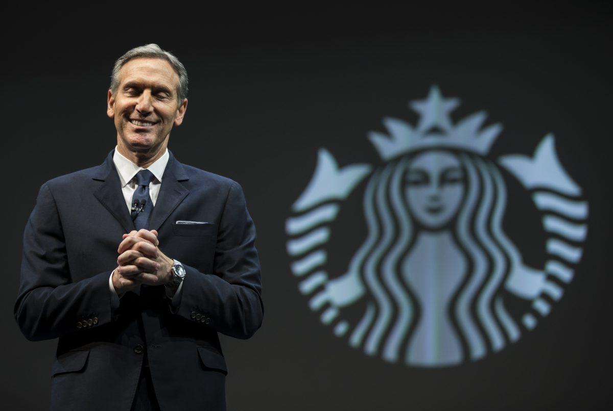 Starbucks Chairman and CEO Howard Schultz speaks during Starbucks' annual shareholder's meeting in Seattle, Wash. on March 18, 2015. (Stephen Brashear/Getty Images)