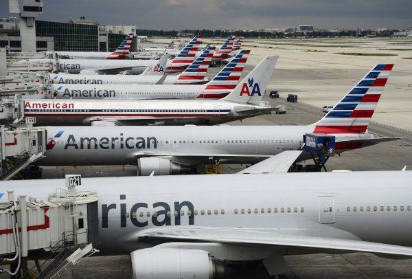American Airlines passenger planes are seen on the tarmac at Miami International Airport in Miami, Florida on June 8, 2015. (Robyn Beck/AFP/Getty Images)