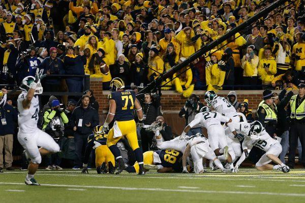 The Michigan State Spartans were up against the Michigan Wolverines in Saturday's game. (Christian Petersen/Getty Images)