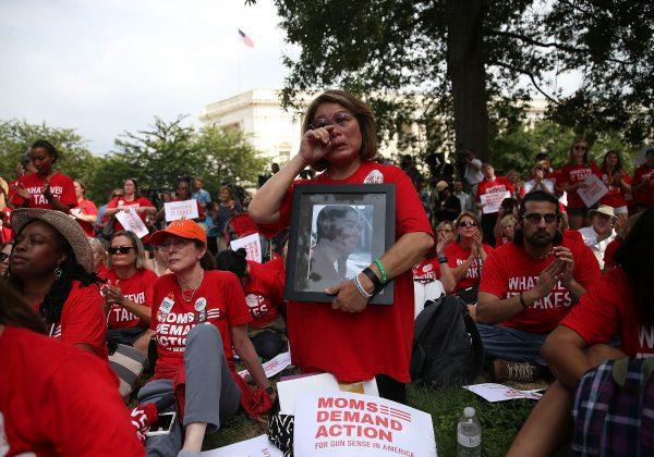 Moms Demand Action for Gun Sense in America during an anti-gun rally on Capitol Hill in Washington, on Sept. 10, 2015. (Mark Wilson/Getty Images)