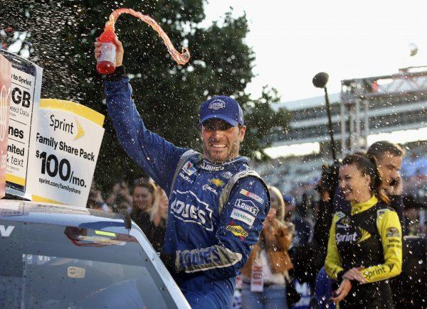  Jimmie Johnson led only six laps to get his fifth win of the season. (Ralph Lauer/AP Photo)