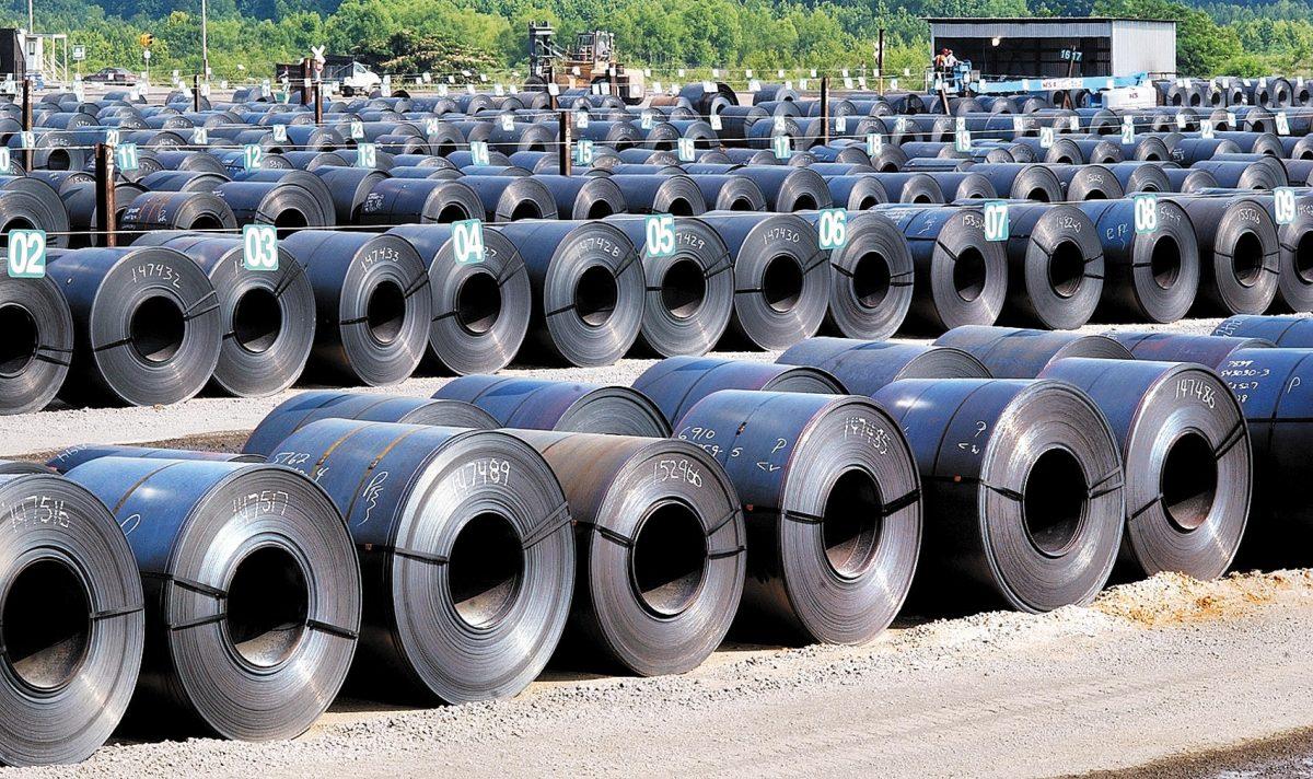 Steel coils produced by Nucor Steel are shown in Decatur, Ala., on June 12, 2004. (John Godbey/The Decatur Daily via AP)