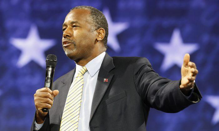 GOP Candidate Carson Cites Common Sense on Foreign Policy