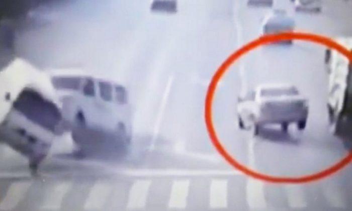 Video Shows Bizarre Moment Three Cars ‘Levitate’ on Road in China