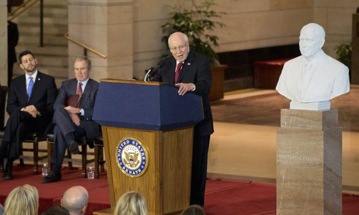 Bush, Dick Cheney Reunite for Cheney’s Bust Unveiling in Capitol