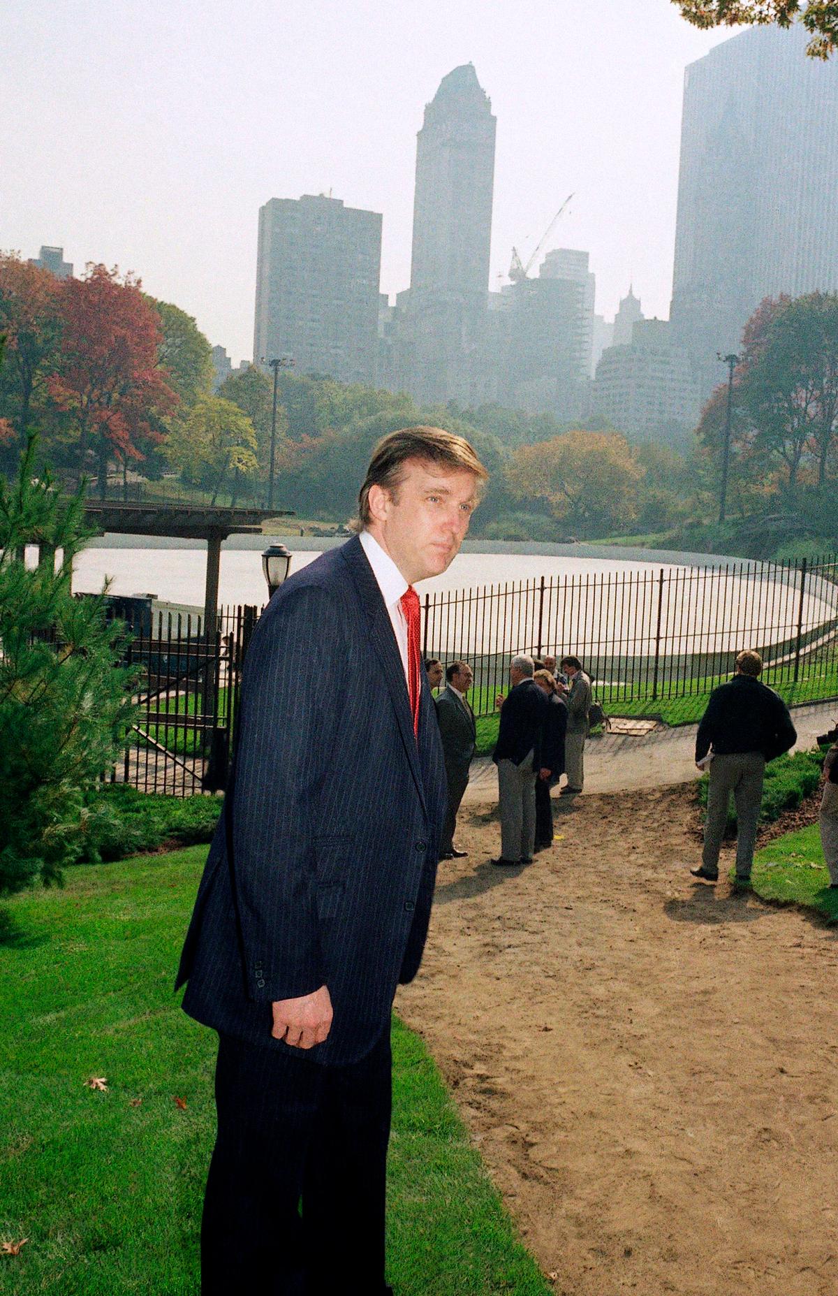  Donald Trump is photographed at Wollman Skating Rink which he offered to rebuild after the city's renovation effort had come to a standstill in New York on Oct. 23, 1986. (Mario Suriani/AP Photo)