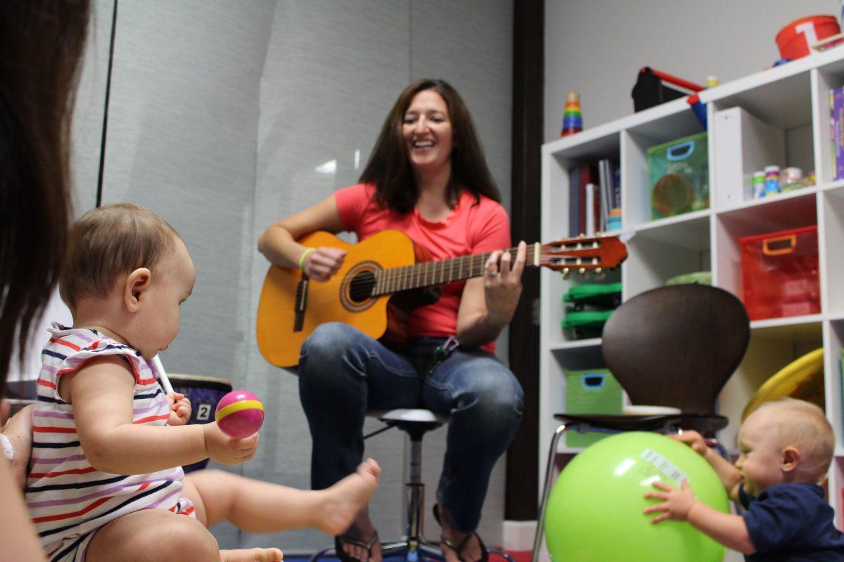 Music therapist Kat Fulton works with clients old and young. (Courtesy of Kat Fulton)