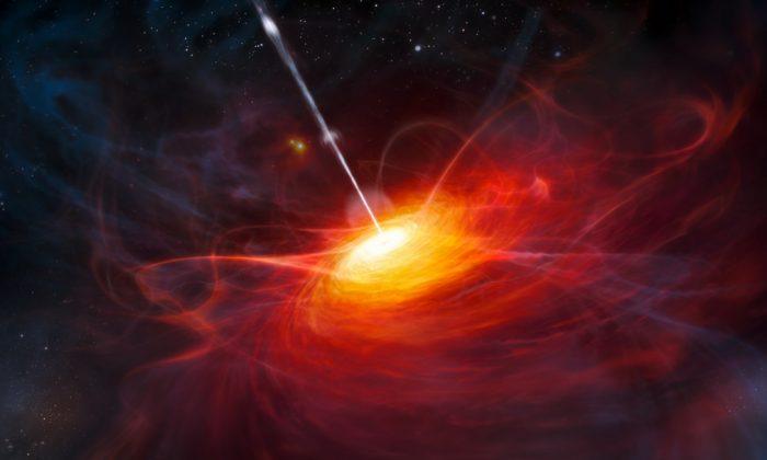 Quasar Blasts Through ‘Fog’ to Show Distant Galaxy