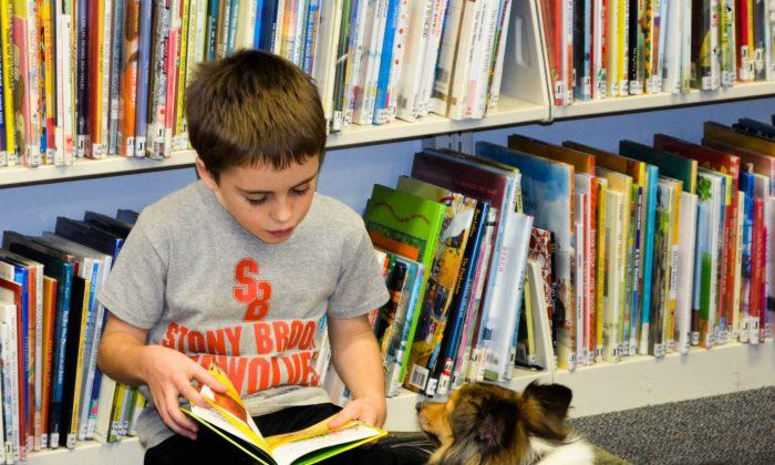 Dusty Gives Children the Best Gift of All—A Chance to Read to Him