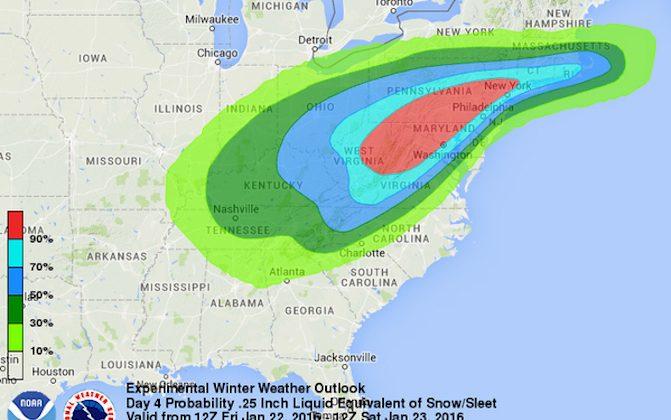 3 Likely Scenarios for Eastern US Snowstorm