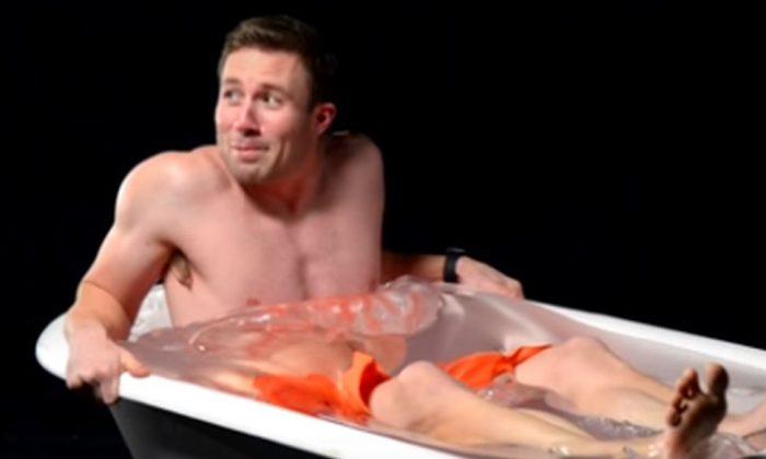 Video: Man Bathes in 500 Pounds, or $38,000 Worth, of Liquid Glass Putty