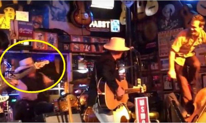 Video: Drummer Falls  Out of Nashville Bar During a Set