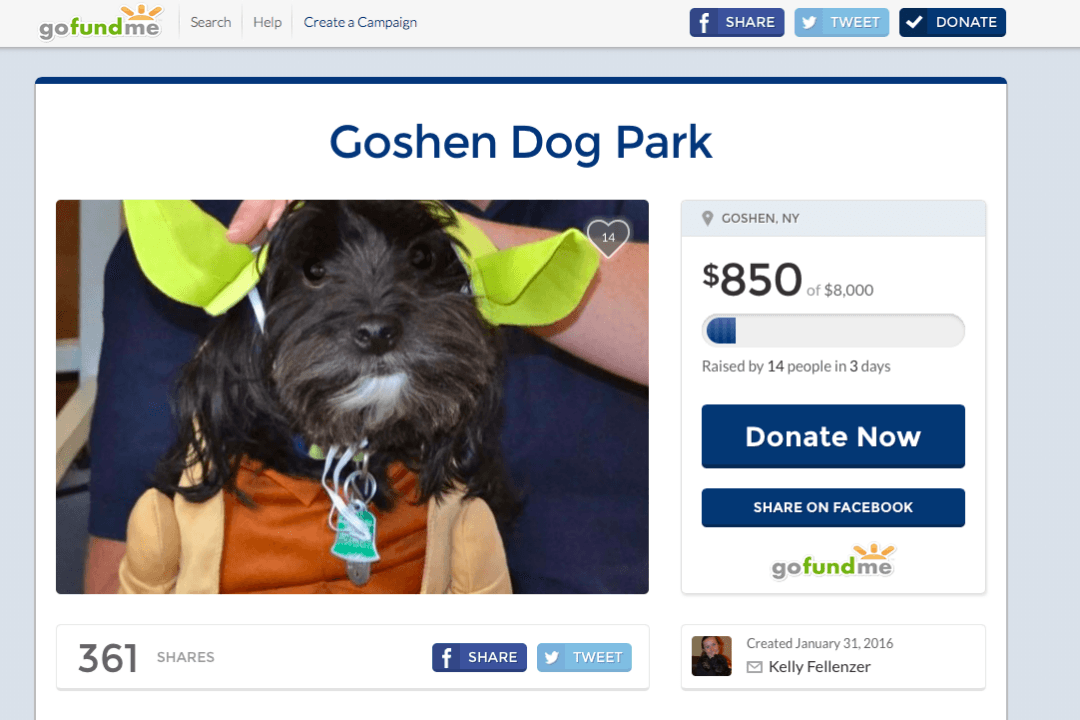 High School Student Seeks Dog Park for Goshen