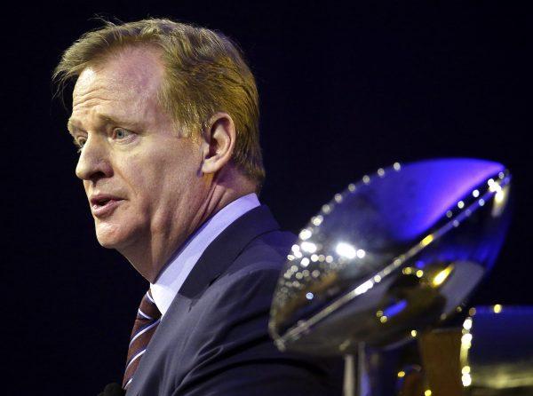 NFL Commissioner Roger Goodell at a news conference in San Francisco on Feb. 5, 2016. (Charlie Riedel/AP Photo)