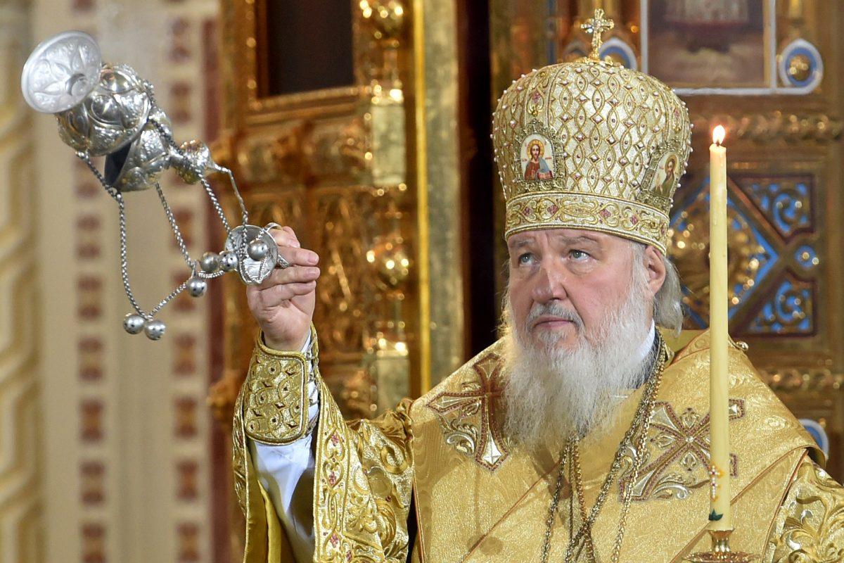 Russian Patriarch Kirill celebrates a Christmas service in Christ the Savior Cathedral in Moscow on Jan. 7, 2015. (Kirill Kudryavtsev/AFP/Getty Images)
