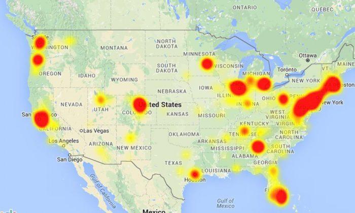 Comcast Customers Reporting Outages Across the US