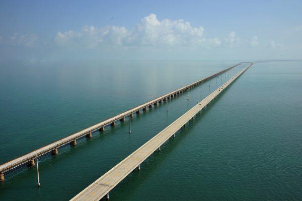 The Seven Mile Bridge looking north toward Marathon, Florida, on Feb. 22, 2011. (Karen Bleier/AFP/Getty Images)