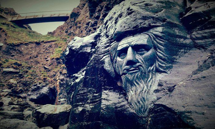 Carving of Merlin in Rock at Tintagel Castle, United Kingdom Sparks Cultural Heritage Controversy