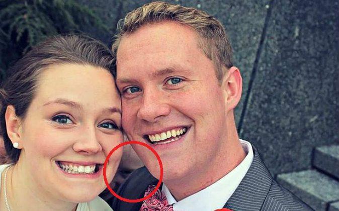 Couple Puts Favorite Wedding Picture on Facebook, But Their Friend Noticed Something Sinister