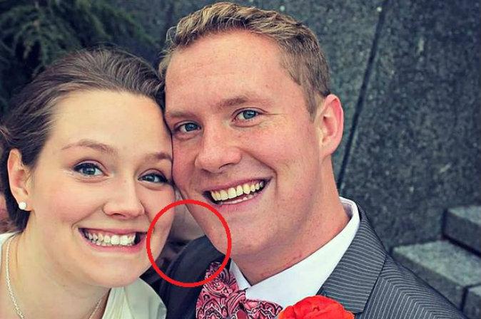 Couple Puts Favorite Wedding Picture on Facebook, But Their Friend Noticed Something Sinister
