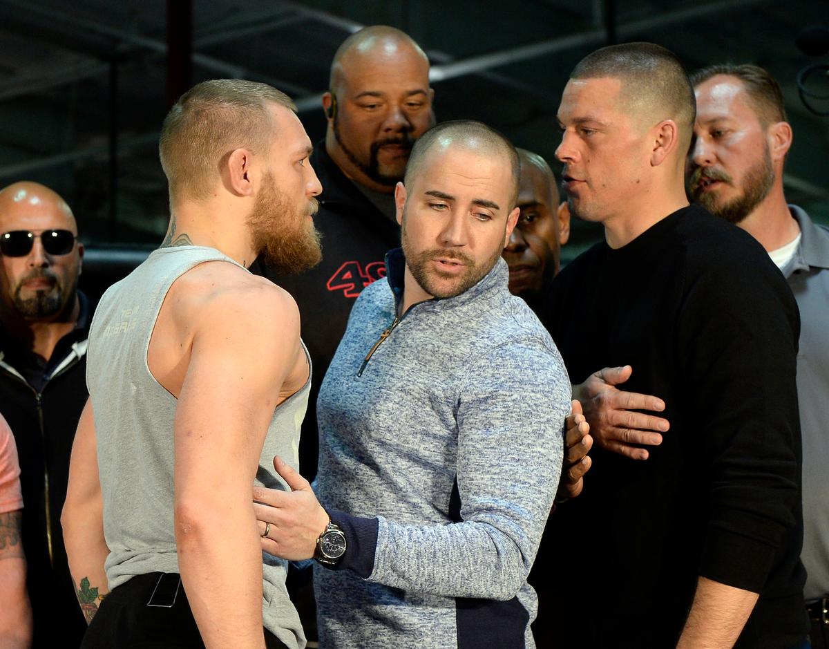 Watch: Conor McGregor and Nate Diaz Have Heated Press Conference Ahead of UFC 196 Bout