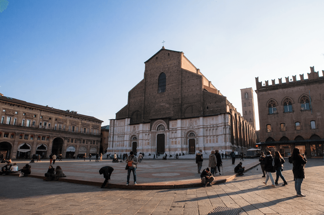 Basilica di San Petronio in Bologna, Italy. (Channaly Philipp/Epoch Times)