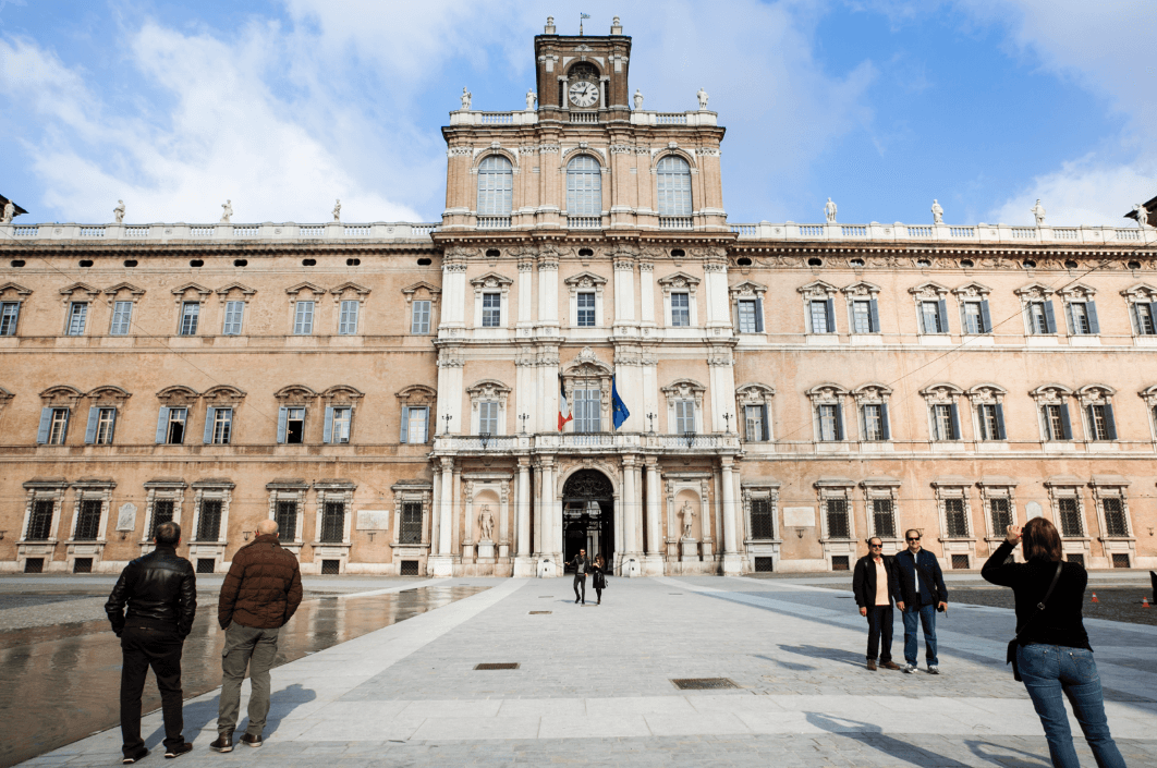 The ducal palace in Modena, Italy, now the headquarters of a military academy. (Channaly Philipp/Epoch Times)