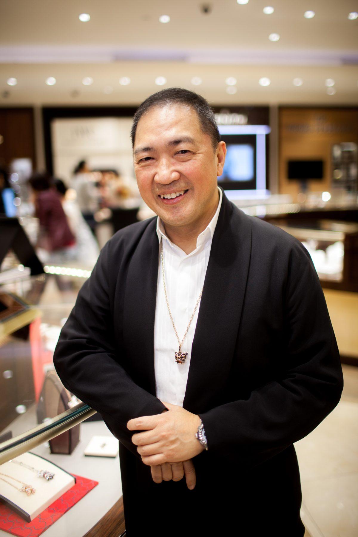 Qeelin co-founder Dennis Chan during the unveiling of Qeelin Collections and Chinese New Year Festivities at CH Premier Jewelers in the Westfield Shopping Center in Santa Clara, Calif., on Feb. 20.(Christian Lambert for Epoch Times)
