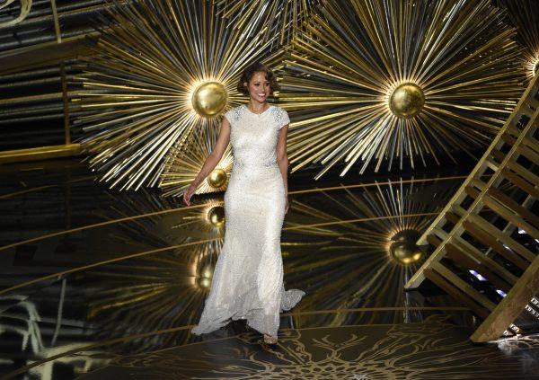 Stacey Dash at the Oscars on Sunday, Feb. 28, 2016, at the Dolby Theatre in Los Angeles. (Photo by Chris Pizzello/Invision/AP)