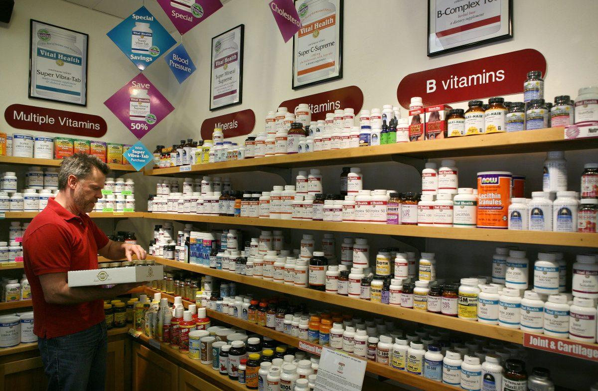 Vitamins and supplements in a store in San Francisco, California. (Justin Sullivan/Getty Images)