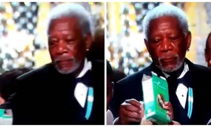 Best Oscars Moment? Morgan Freeman Walks Onto Stage to Grab a Biscuit