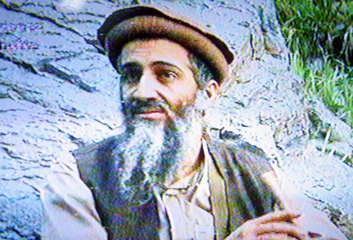 Then-al-Qaeda leader Osama bin Laden on Sept. 20, 2003. (Salah Malkawi/Getty Images)