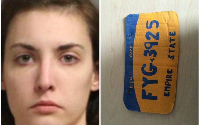 Woman Faces Felony for Driving With Fake License Plate Made From Cardboard in New York