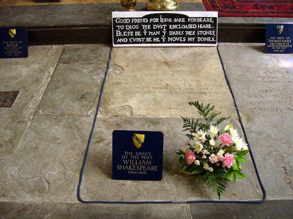 William Shakespeare's grave at Holy Trinity Church in Stratford-on-Avon, England. (David Jones/CC BY 2.0)