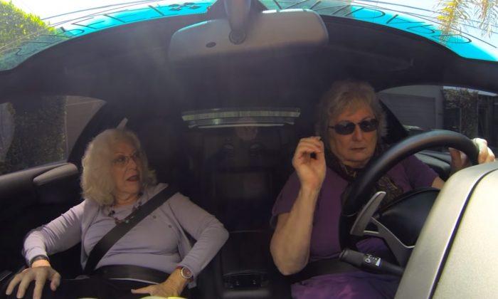 Two Grandmas Have a Blast Driving Around in Lamborghini