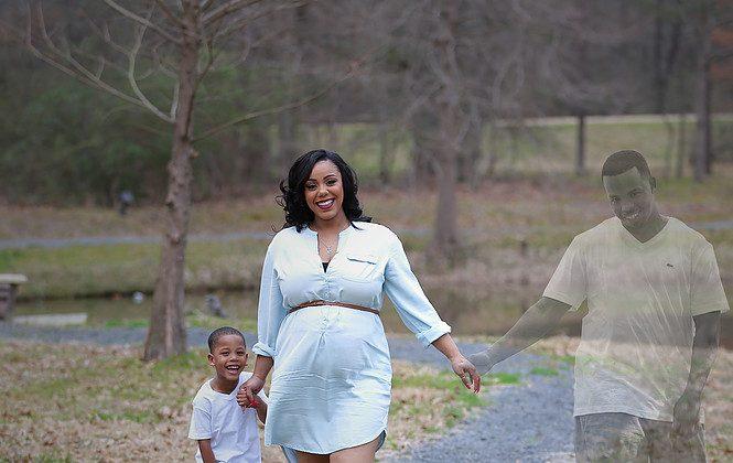 Expectant Mother Honors Deceased Husband in Maternity Photoshoot